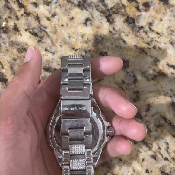 Michael Kors Silver Stainless Steel Embezzled Watch - Picture 3 of 3